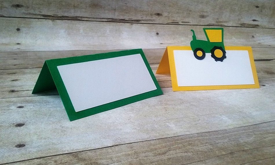Tractor Place Cards/ Food Tents - john deere N3
