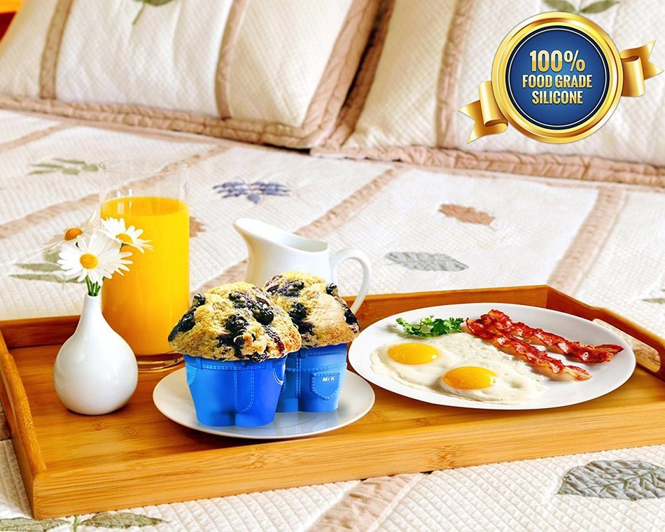 Set of 6 Mr Muffin Muffin Top Bake Cups with FREE EBook "Gourmet Cupcakes"! Delight Your Family & Friends with... N5
