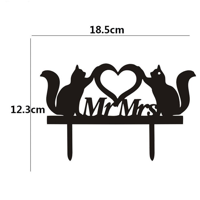 Ecape Creative Mr and Mrs Personalized Wedding Cake Toppers Deer Cake Topper for Special Events N26