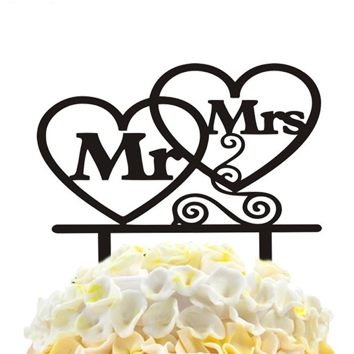 Ecape Creative Mr and Mrs Personalized Wedding Cake Toppers Deer Cake Topper for Special Events N27