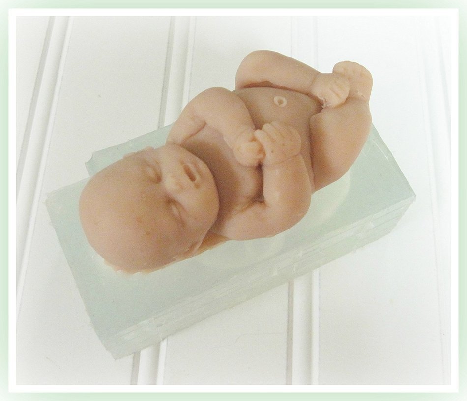 One Piece 4 Inch Chubby Baby Clear Silicone Mold for Food or Crafts N3