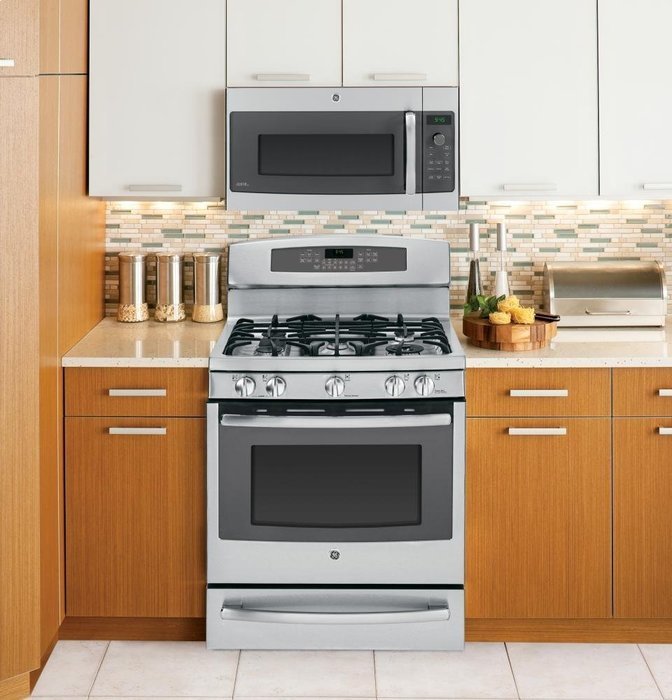 GE PSA9120SFSS Profile Advantium 1.7 Cu. Ft. Stainless Steel Over-the-Range Microwave - Convection N4
