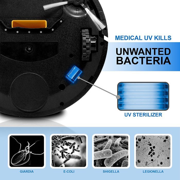 RolliBot Robot Vacuum Cleaner - Sweeping, Mopping, Cleaning Vacuum Robot with UV Sterilization, Automatic Recharging... N15