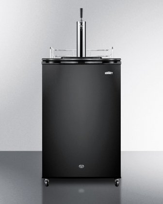 Summit SWKD571 22" Wine Dispenser with 6 cu. ft. Capacity Tap Kit Digital Thermostat Factory-Installed Lock Stainless...