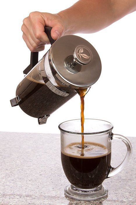 BOJE French Press Coffee Maker - Cafetiere - FREE Replacement Glass With Warranty - Stainless Steel and Durable... N2