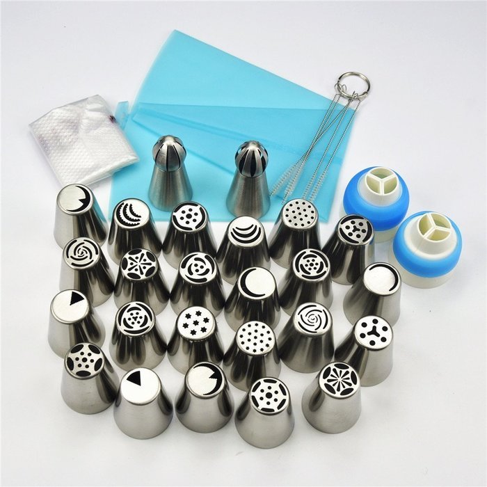 TANGCHU Russian Piping Tips Set Nozzle Cake Decoration Sphere Tips Icing Piping Tulip Cake Coupler Tool cake decorations... N5