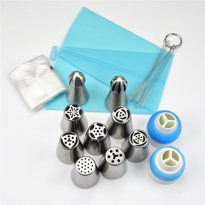 TANGCHU Russian Piping Tips Set Nozzle Cake Decoration Sphere Tips Icing Piping Tulip Cake Coupler Tool cake decorations... N7