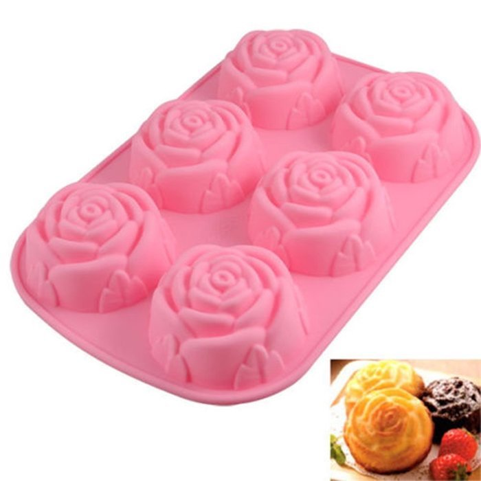 DANSPEED 3D Rose Flower Ball Heart Round DIY Candle Making Ice Cube Tray Chocolate Pudding Mold Cutter Silicone... N7