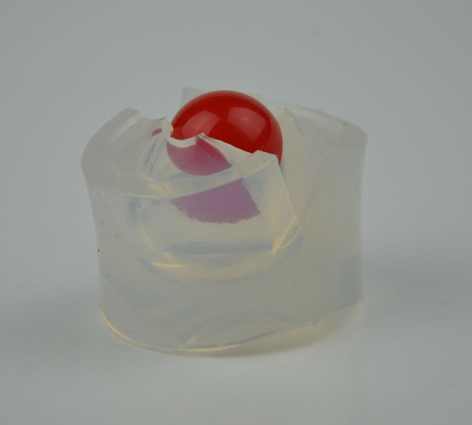 Transparent Clear Silicone Mold for Creating a Ball or sphere 23 Sizes from 7mm to 30mm (Ball diameter 10mm)