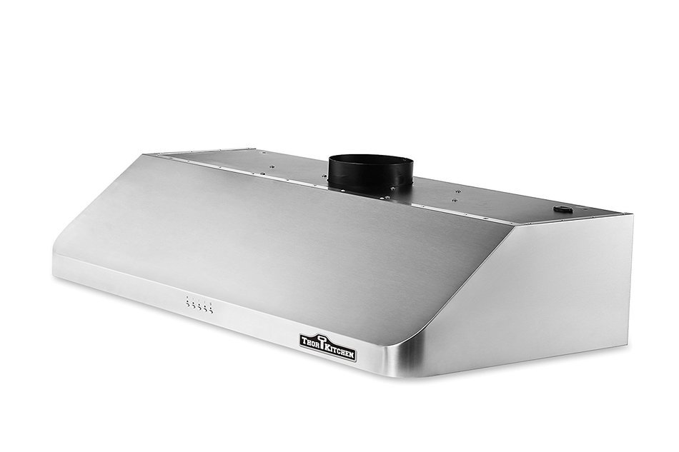Thorkitchen HRH4802U 48" Under Cabinet Range Hood with 900 CFM Push Control, Stainless Steel N2