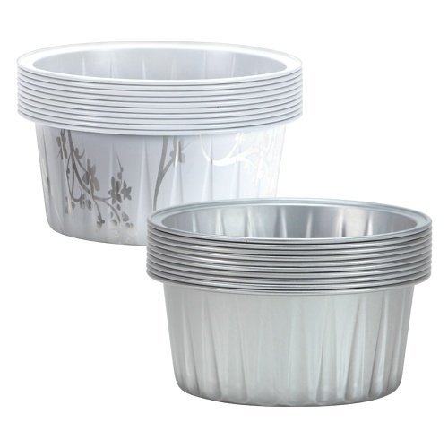Hanna K. Signature 15000 Round Aluminum Baking Pans, 2 1/2", Silver