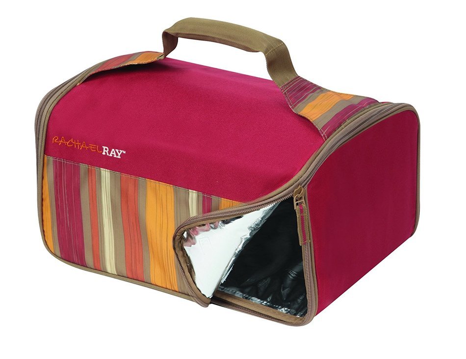 Rachael Ray Casseroval Thermal Carrier, Stripe Purple N2