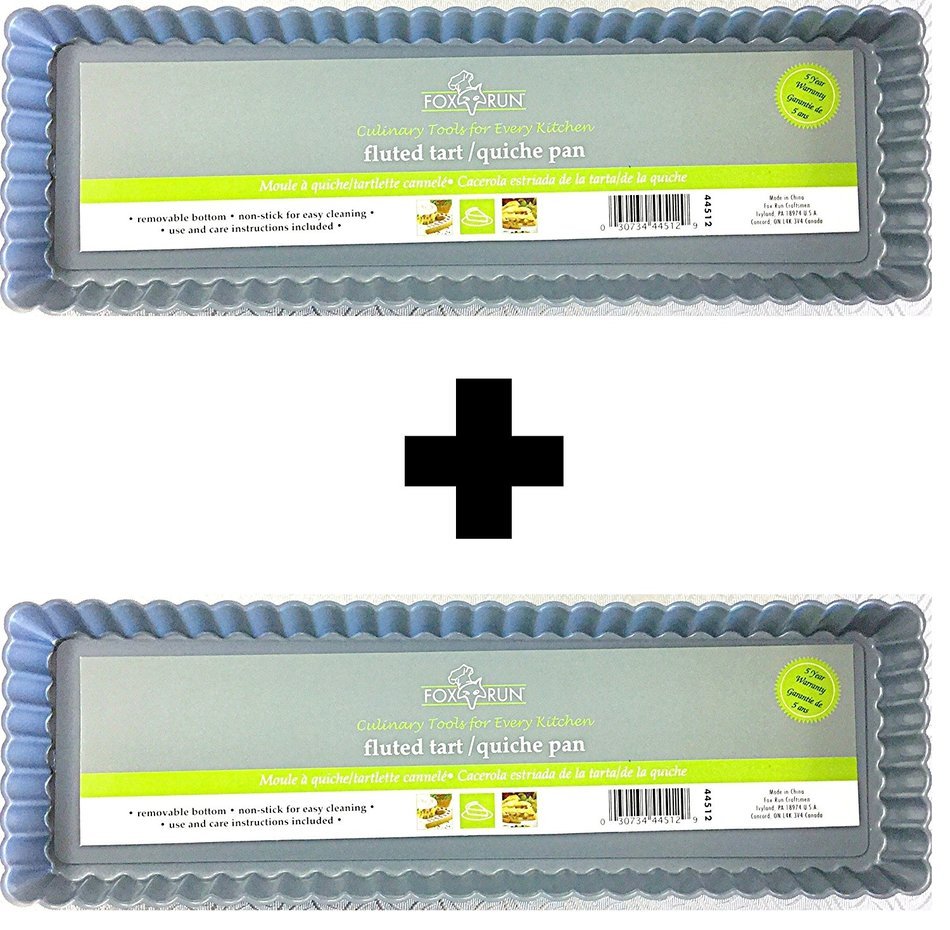 Fox Run Preferred Non-stick Rectangular Quiche Pan w/ Removeable Bottom, 14" X 5" N2