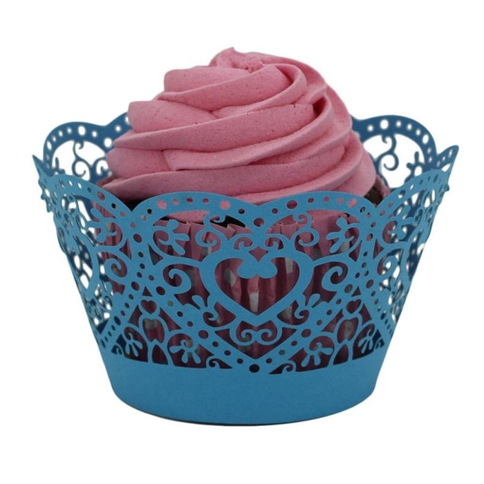 Leoy88 25pcs Hollow Cake Cup for Christmas Party (Black) N5