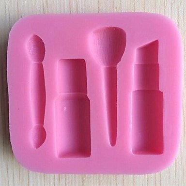 Sher Lipstick Blush Brush Shaped Cake Chocolate Mold