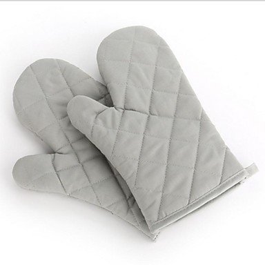 Y&XL&H Cotton Kitchen Cooking Microwave Oven Gloves Mitts Pot Pad Heat Proof Protected , gray