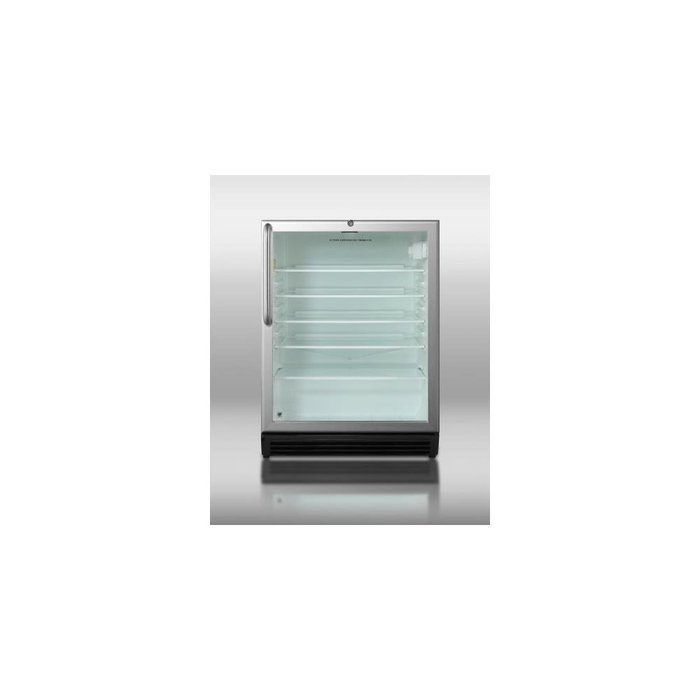 Summit SCR600BLCSSADA 24" Commercially Approved & ADA Compliant Compact Refrigerator with 5.5 cu. ft. Capacity...