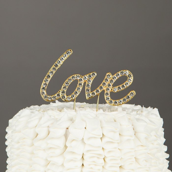 Happily Ever After Wedding Cake Topper, Gold Fairytale Princess Decoration (Happily Ever After - Gold) N39