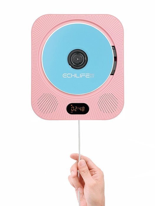 ECHLIFE Latest Wall-mounted Bluetooth Hi-Fi CD Music Player with Remote Control, USB, TF Card, AUX In and Digital... N17
