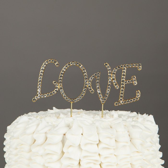 Happily Ever After Wedding Cake Topper, Gold Fairytale Princess Decoration (Happily Ever After - Gold) N42