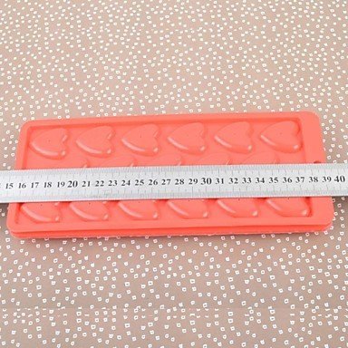 Sher Plastic Rectangle Love Ice Mold Set of 2 Piece,24.5x10.5x2.5cm N4