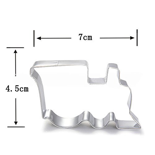tyoungg 5 pcs / Set Vehicle Car Airplane Ship Train Shape Stainless Steel Cookie Cutter Fondant Cutter N3