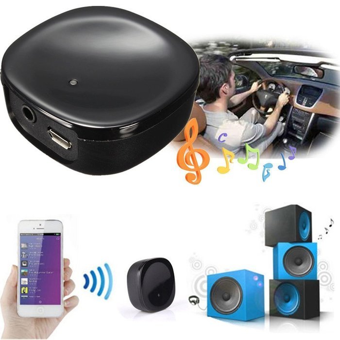 Academyus Handfree Bluetooth 4.1 Music Receiver Dongle Adapter with 3.5mm AUX Car Speaker N3