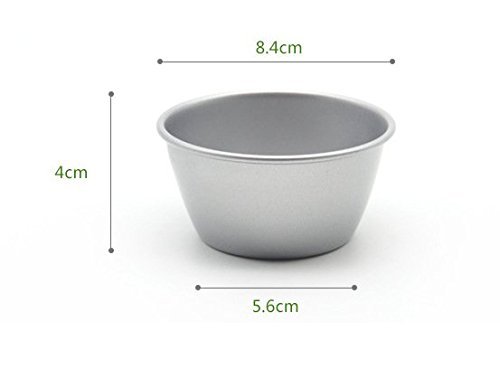 Astra shop Pack of 8 Individual Molds/ Chocolate Molten Pans/ Pudding Cups/ Raspberry Souffle Pot Pie Darioles... N3