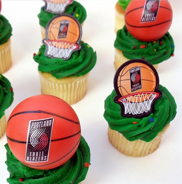 PORTLAND TRAIL BLAZERS 14 Piece NBA Basketball Birthday Party Cupcake ...