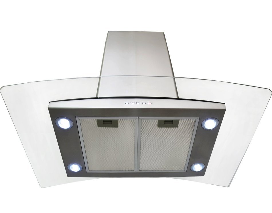 Golden Vantage Stainless Steel 36" Euro Style Island Mount Range Hood GVAI-36 N6