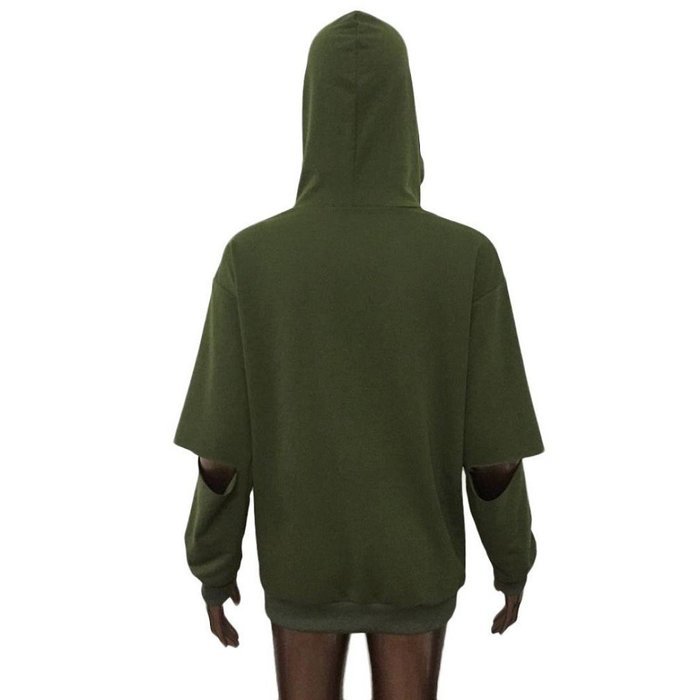 Hoodie Sweatshirt,Morecome Womens Loose Casual Long Sleeve Hoodie Pullover (L, Army Green1) N8