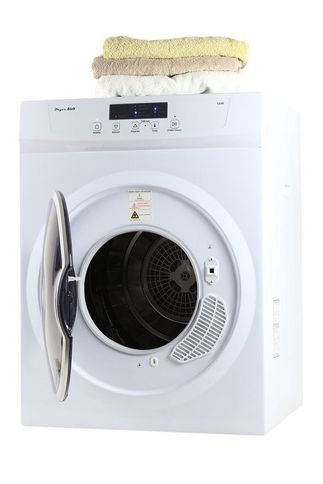 Majestic 13 lb.Compact Standard Electric Dryer in White with Silver Trim MJ860D coming with Venting and Sensor... N3