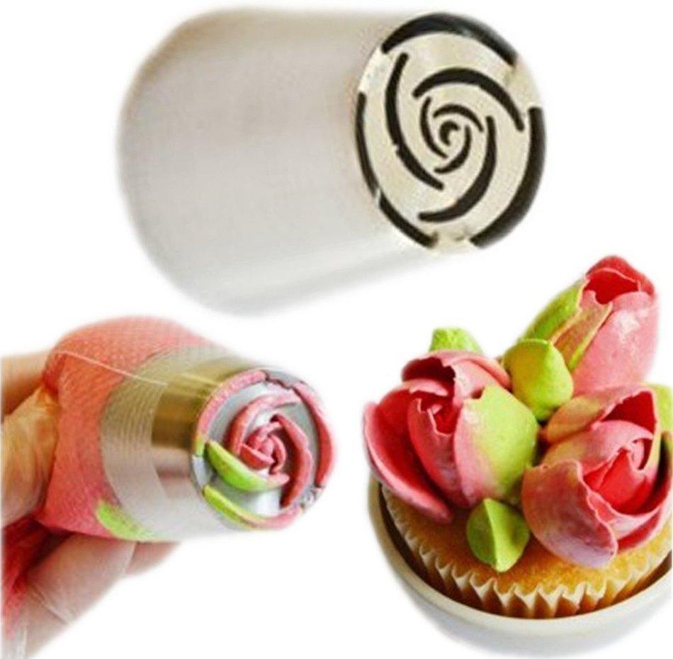 7-Piece Kitchen Stainless Steel Cake Decorating Russian Piping Tips Set N3