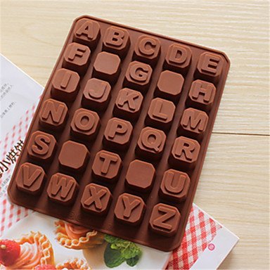 Y&XL&H Bakeware Silicone English Alphabet Shaped Baking Molds for Chocolate N2