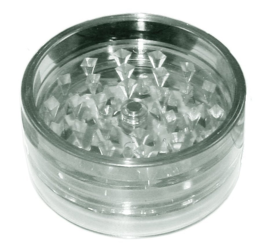 High-Quality Acrylic 2pc Grinder w/Magnet - Various Colors (White) N5