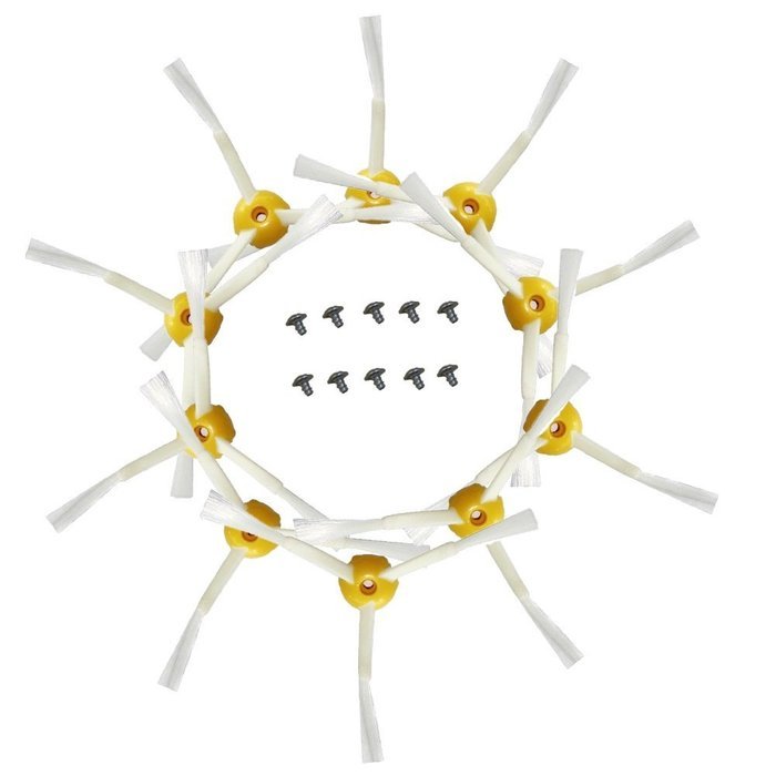 Promotion! Super More Pack of 10 3 Armed Side Brush Replacement for Irobot Roomba 500 600 700 Series 570 630 650... N2