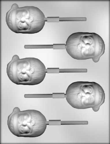 CK Products 2-5/8-Inch Santa Head Sucker Chocolate Mold