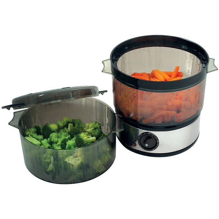 Chef Buddy Food Steamer includes Timer and two containers N3