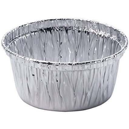 90 Aluminum Foil Muffin Cupcake Ramekin Cups (4 oz) Disposable