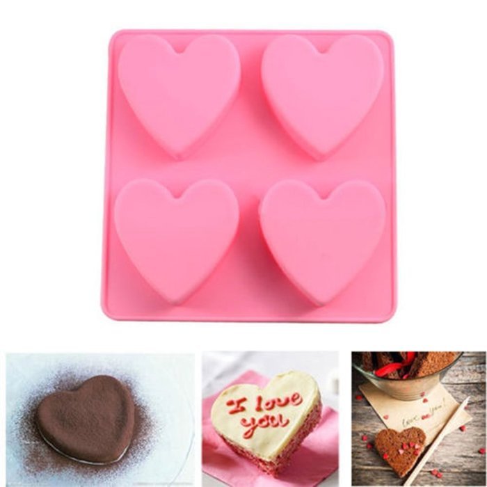 DANSPEED 3D Rose Flower Ball Heart Round DIY Candle Making Ice Cube Tray Chocolate Pudding Mold Cutter Silicone... N10