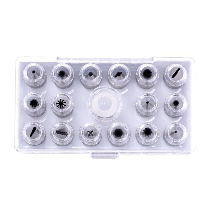 GHB Cake Decorating Tips Set Stainless Steel Icing Tips DIY Pastry Tubes Cupcake Decorating Nozzle 17 Pics N6