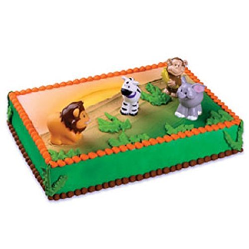 Zoo Animal Cake Topper Decorating Kit - 1 Set