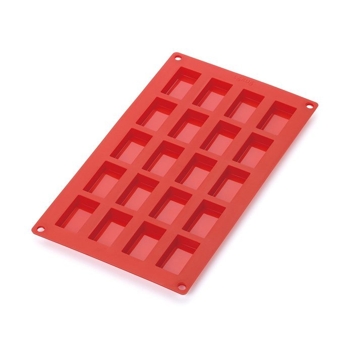 Lekue 20 Cavities Financier Multi Cavity Baking Mold, Red