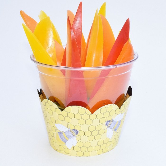 Bumble Bee Cupcake Wrappers, Yellow and Black Stripe, Confetti Couture Party Supplies, 36 Wraps N6