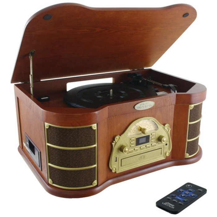 PYLE HOME PTCD54UB Bluetooth(R) Vintage Style Turntable Consumer Electronics