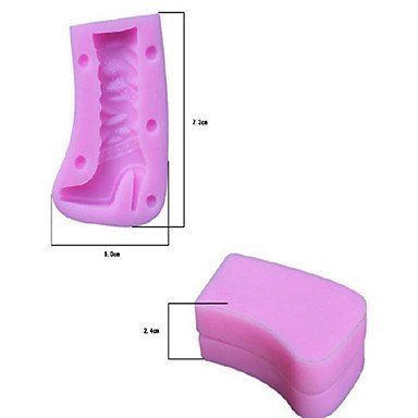 Y&XL&H Boots Fondant Cake Chocolate Resin Clay Candy Silicone Mold,L7.3mW5cmH2.8cm N2
