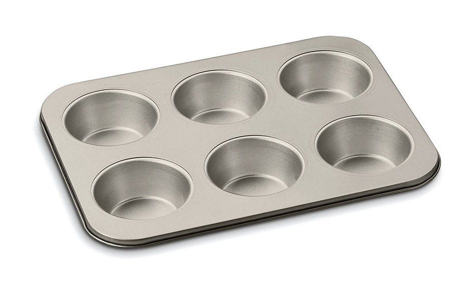 New Cuisinart AMB-6JMPCH 6 Cup Jumbo Muffin Pan-Champagne