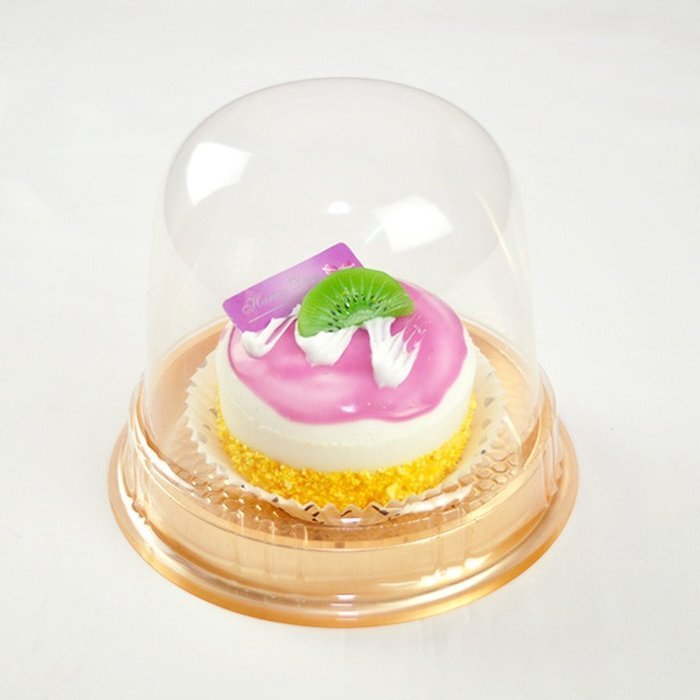 100/Pack Clear & Gold Jumbo Cupcake Muffin BPA-Free Pod Box Single Serving