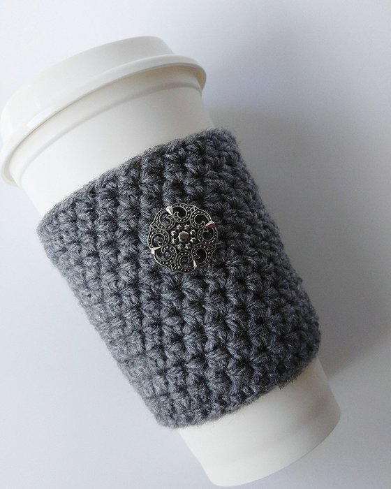 Coffee Sleeve, Coffee Cozy Grey N2