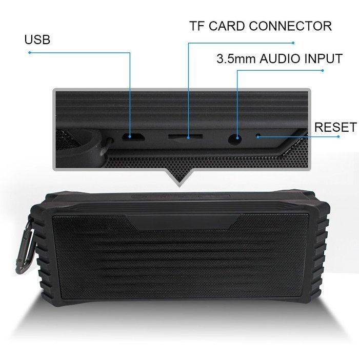 Bluetooth Speakers V2, 10m Bluetooth Range & Built-in Mic, Dual-Driver Portable Wireless Speakers with Low Harmonic... N3
